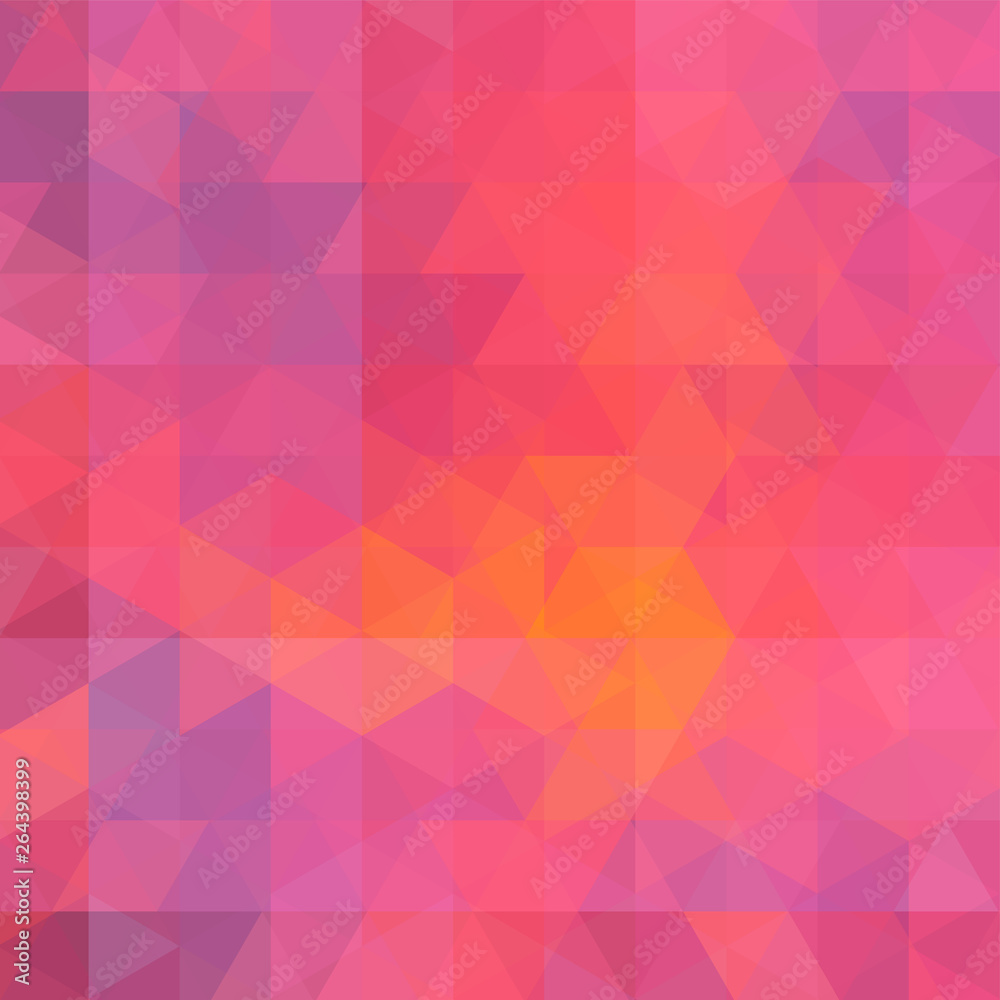Geometric pattern, triangles vector background in pink, orange tones. Illustration pattern Geometric pattern, triangles vector background in pink, orange tones. Illustration pattern