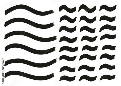 Tagging Marker Medium Wavy Lines High Detail Abstract Vector Background Set 89