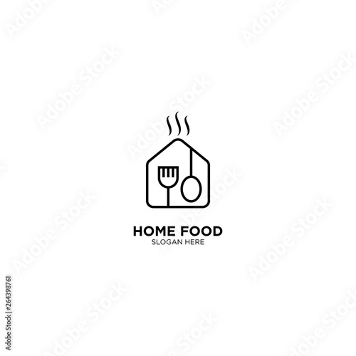 Home Food logo template, vector illustration - Vector