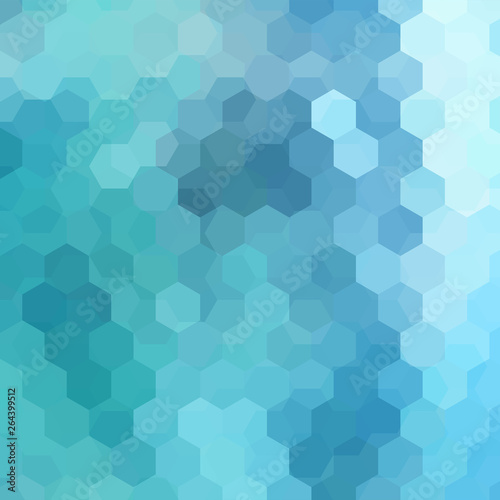 Fototapeta Naklejka Na Ścianę i Meble -  Background of geometric shapes. Blue mosaic pattern. Vector EPS 10. Vector illustration