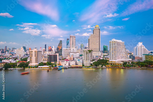 Bangkok  Thailand cityscape on the river