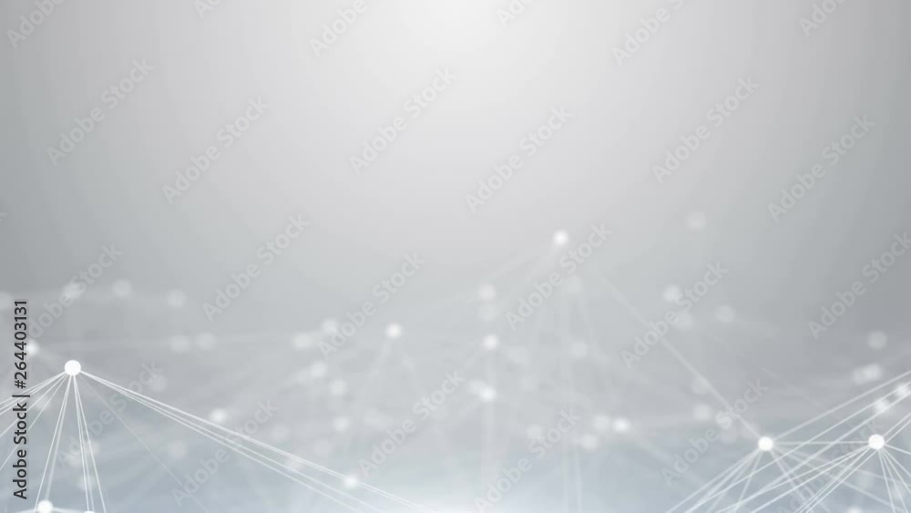 Connected white lines and dots network UHD seamless loop