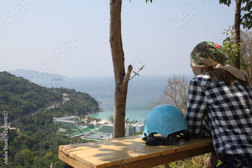 Wallpaper Mural Woman sitting on a bench Torontodigital.ca
