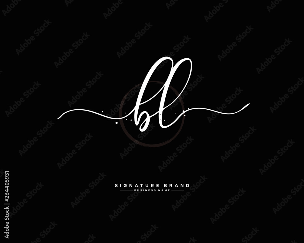 B L BL initial logo handwriting template vector B L BL initial logo handwriting template vector