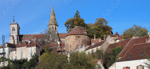 Bourgogne - Côte-d'Or - Sémur en Auxois - Panorama sur la ville