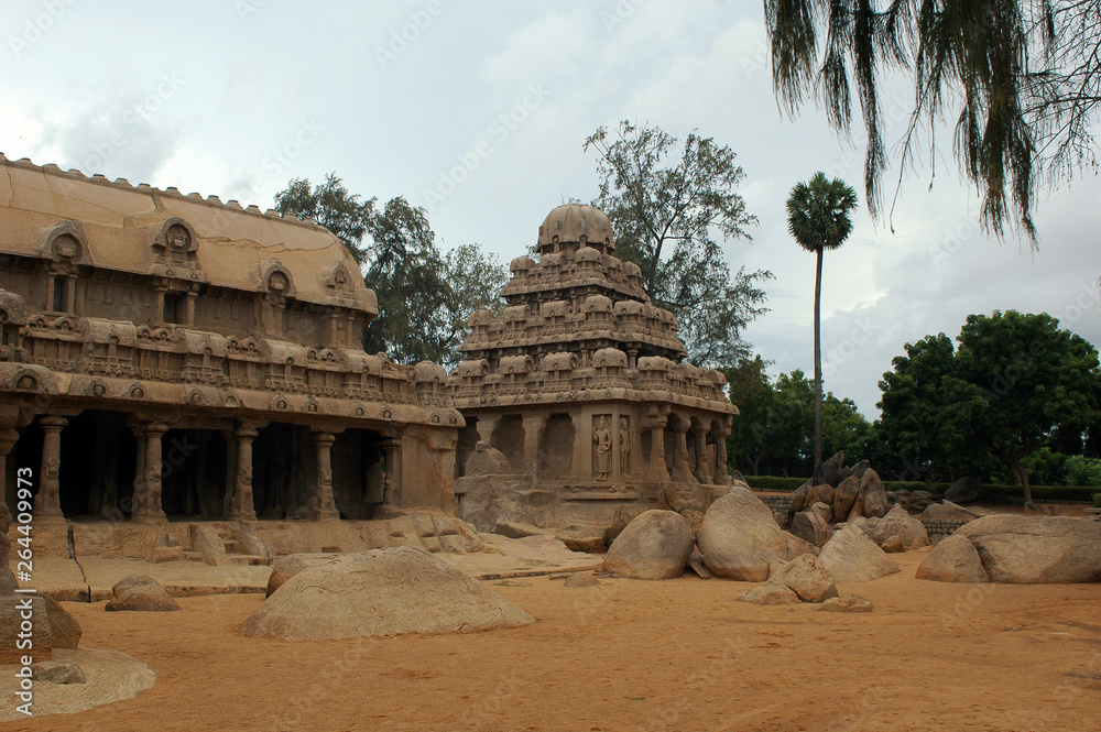 Hindu old temple, Mahabalipuram, Tamil Nadu, India