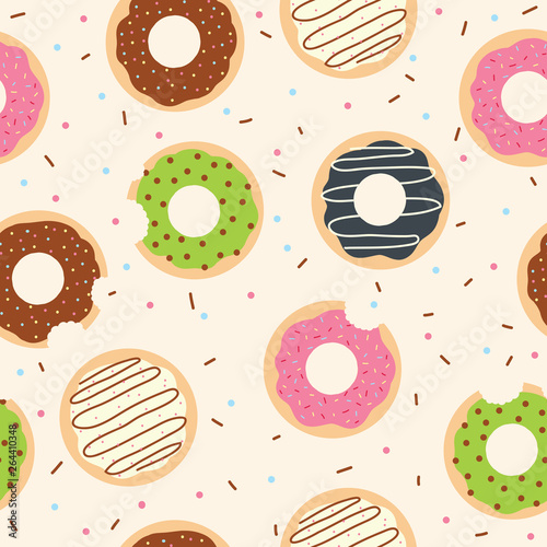 seamless donut varian pattern