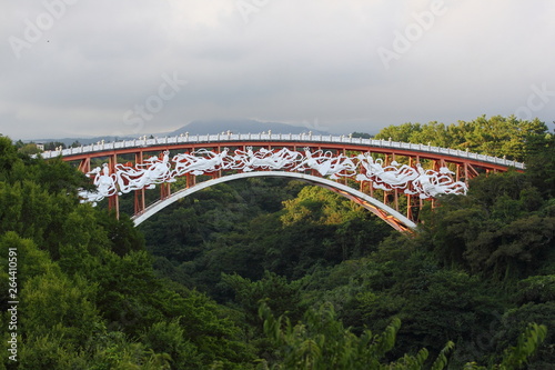 Bridge of seven nymphs "Seonim Bridge". The island of Jeju. Korea.