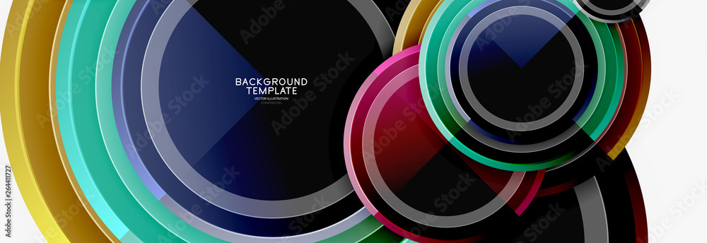Circle geometric abstract background template for web banner, business presentation, branding, wallpaper Circle geometric abstract background template for web banner, business presentation, branding, wallpaper