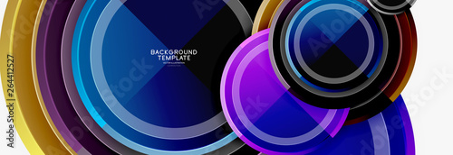 Colorful glossy circles background