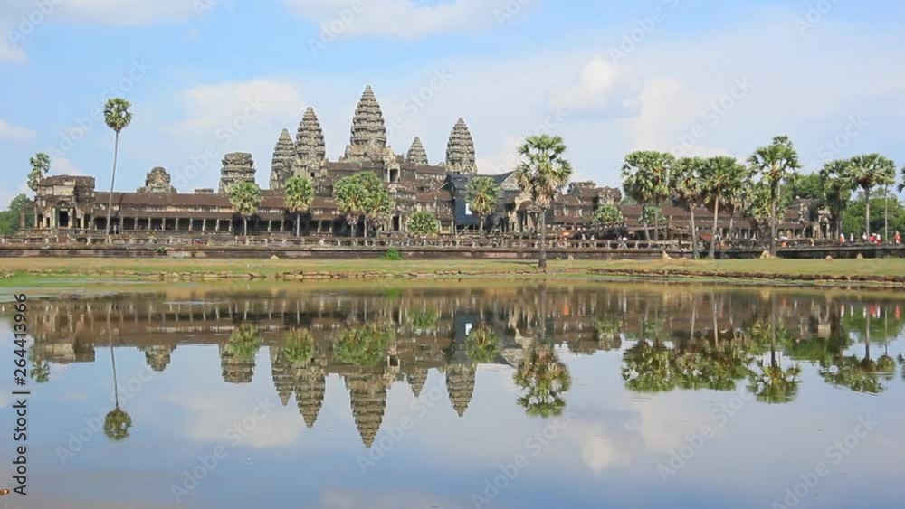 Cambodia Angkor Wat day time, panning scene, Lockdown. Cambodia Angkor Wat day time, panning scene, Lockdown.
