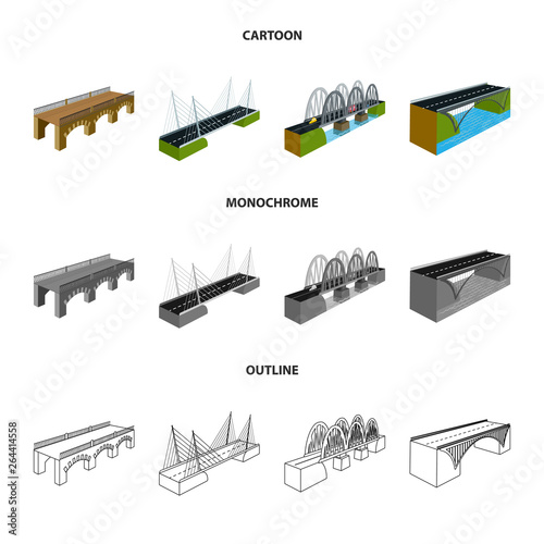 Vector design of connection and design sign. Collection of connection and side stock vector illustration.