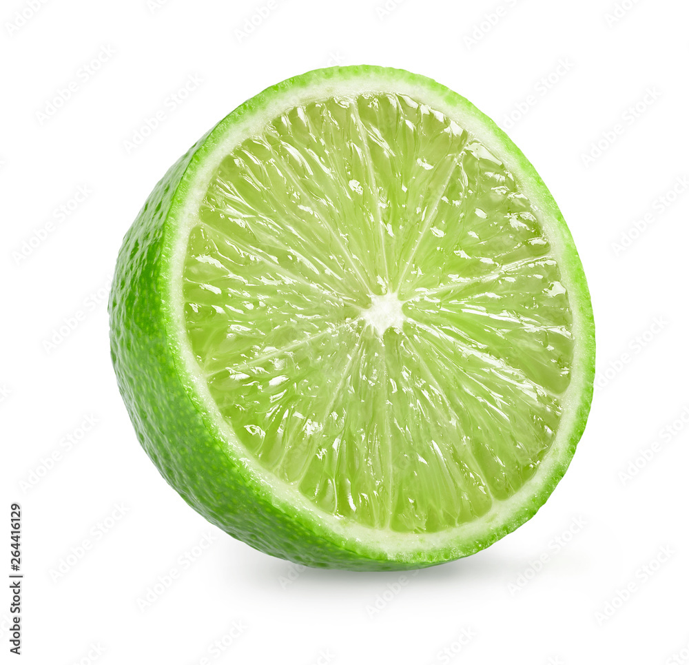 Lime half isolated on white background. Lime half isolated on white background.