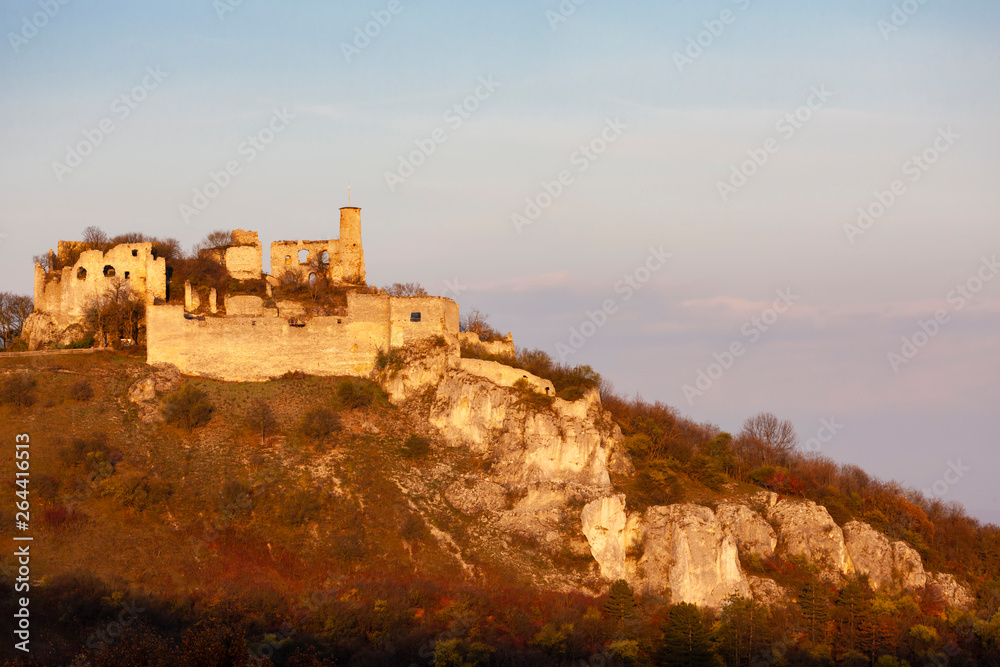 Falkenstein Castle in autumn, Austria