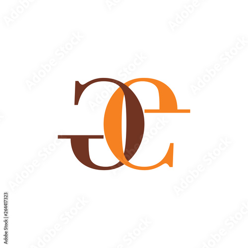 letter ge simple elegant logo vector
