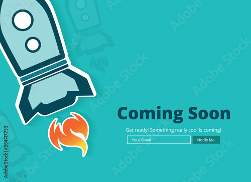 Coming soon website template. Coming soon landing page design. Coming soon page for a new website. We are launching soon – Illustration