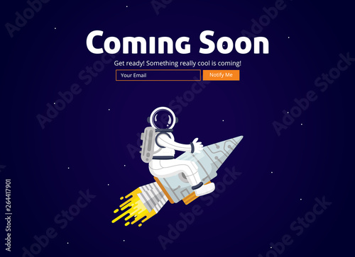 Coming soon website template. Coming soon landing page design. Coming soon page for a new website. We are launching soon – Illustration