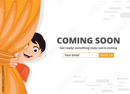 Coming soon website template. Coming soon landing page design. Coming soon page for a new website. We are launching soon – Illustration