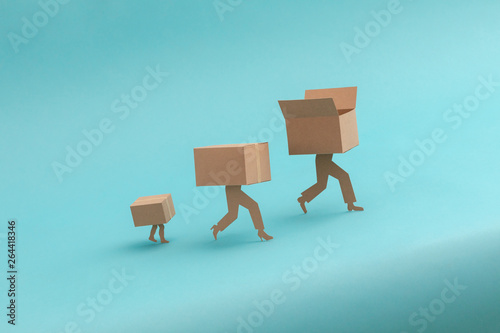 Family Moving, Relocation, Immigration Concept