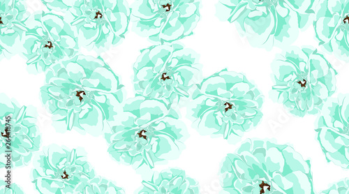 Vintage Roses, Pastel Seamless Pattern.