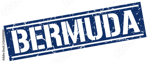 Bermuda blue square stamp