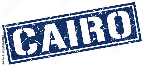 Cairo blue square stamp