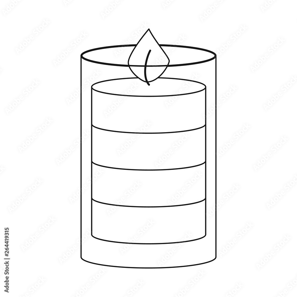 Isolated object of candle and glass icon. Set of candle and romantic vector icon for stock. Isolated object of candle and glass icon. Set of candle and romantic vector icon for stock.