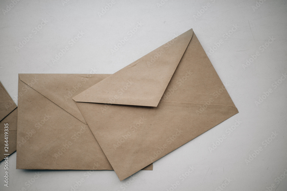 envelopes on a white background envelopes on a white background