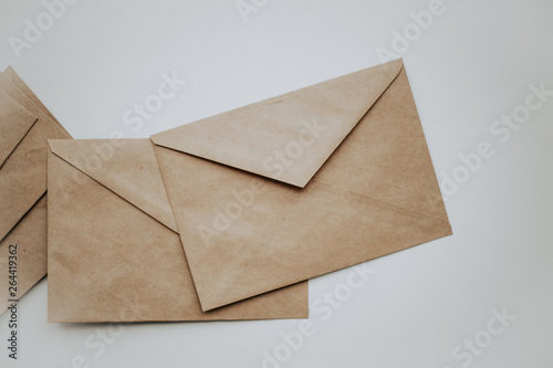 envelopes on a white background