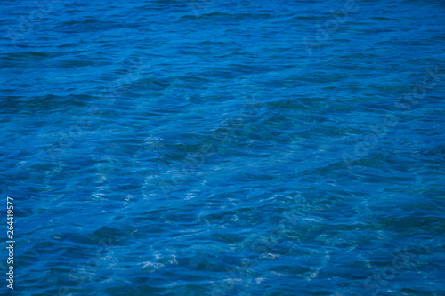 water background beautiful sea ocean with waves horizon surface blue texture nature view at summer