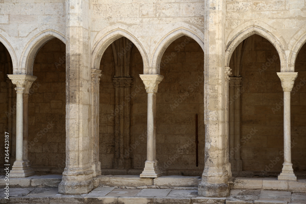detail aufnahmen im Romanesque Cloisters Church des Heiligen Trophime Cathedral in Arles. Provence, Frankreich