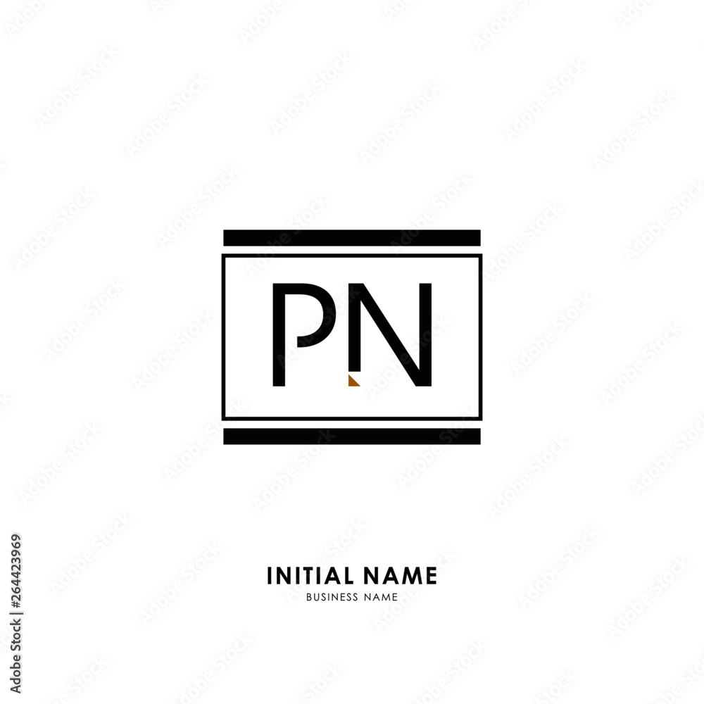 Obraz premium P N PN Initial logo letter with minimalist concept. Vector with scandinavian style logo.