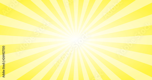 Abstract Yellow Sun rays vector background. Summer sunny 4K design.