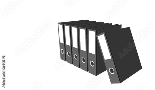 folders isolated on white background