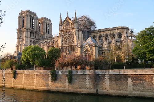 Paris, cathédrale Notre-Dame après l'incendie du 15 avril 2019 (France)