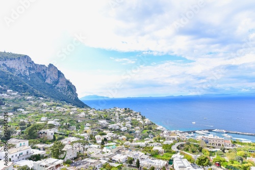 Cityscape View of Island of Capri in Southern Italy