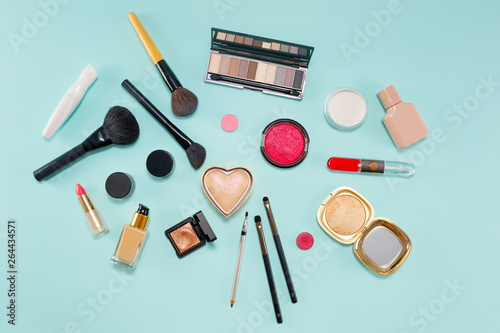 Fashion Makeup Cosmetic Set. Woman Beauty Accessories.