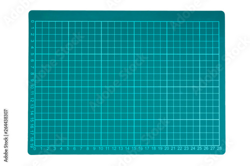 Green Cutting mat isolated on white background