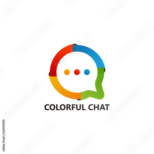 Colorful Chat Logo Template Design Vector, Emblem, Design Concept, Creative Symbol, Icon