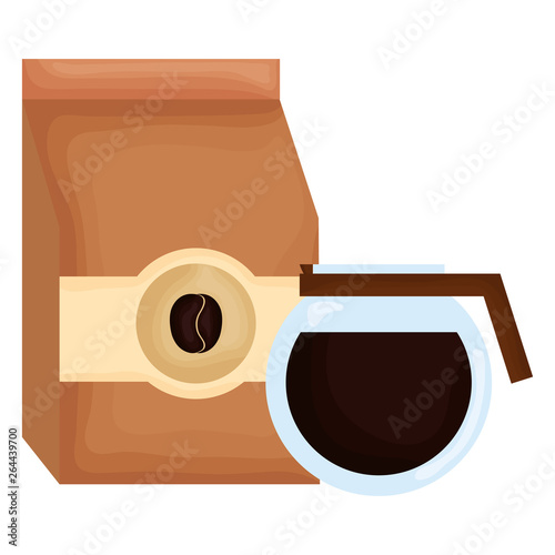 coffee bag product with coffee maker