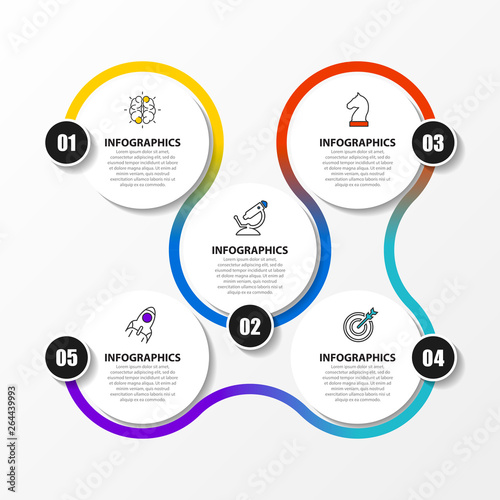 Infographic design template. Creative concept with 5 steps