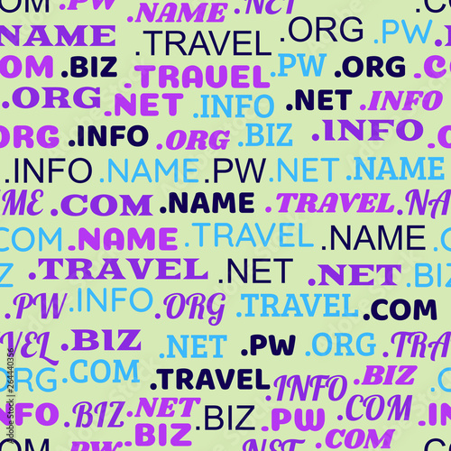 International domain names seamless background vector illustrations blue neon colors