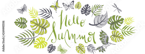 Summer illustrations banner