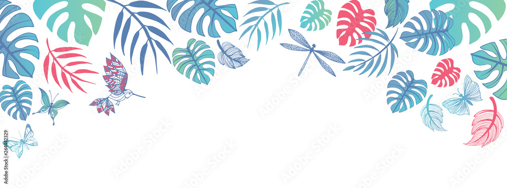 Summer illustrations banner