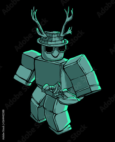 Fototapete illustration of nikills from roblox / robot cyborg