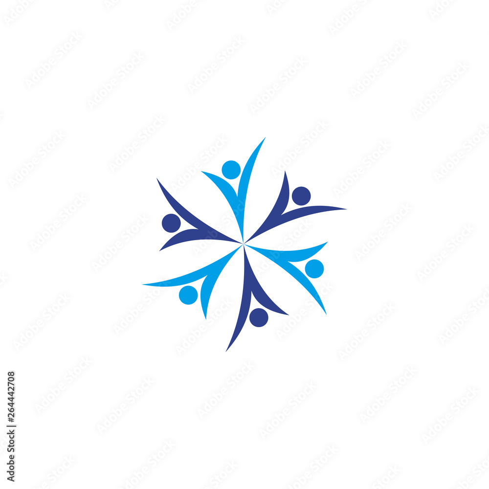 Community and adoption care logo design vector template Community and adoption care logo design vector template