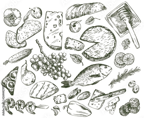 selection of products on a white background