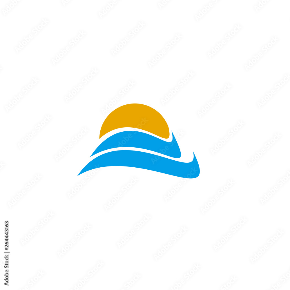 Wave icon logo design vector template Wave icon logo design vector template
