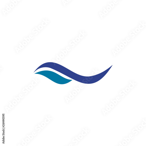Free Download Wave icon logo design vector template - GFXLoad