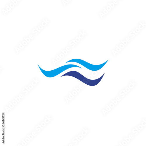 Free Download Wave icon logo design vector template - GFXLoad